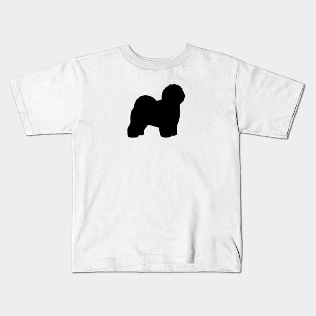 Old English Sheepdog Silhouette Kids T-Shirt by Coffee Squirrel